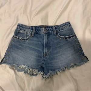 Studded Denim Shorts